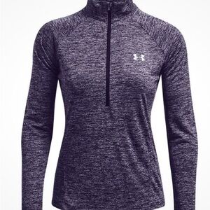Under Armour Women’s Purple Technical Quarter Zip Athletic Pullover Top Size S